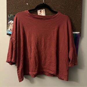 SO Maroon Boxy Crop Top